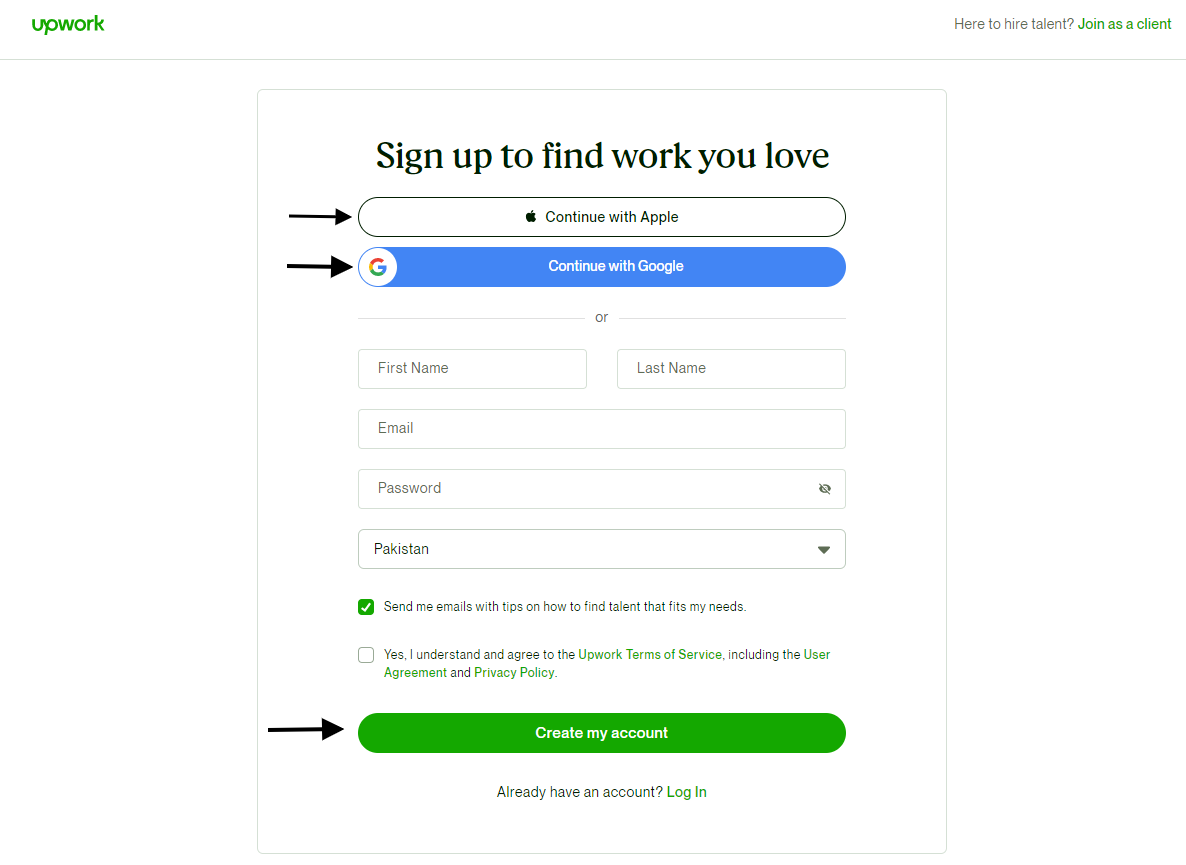 How to create freelancer profile on Upwork