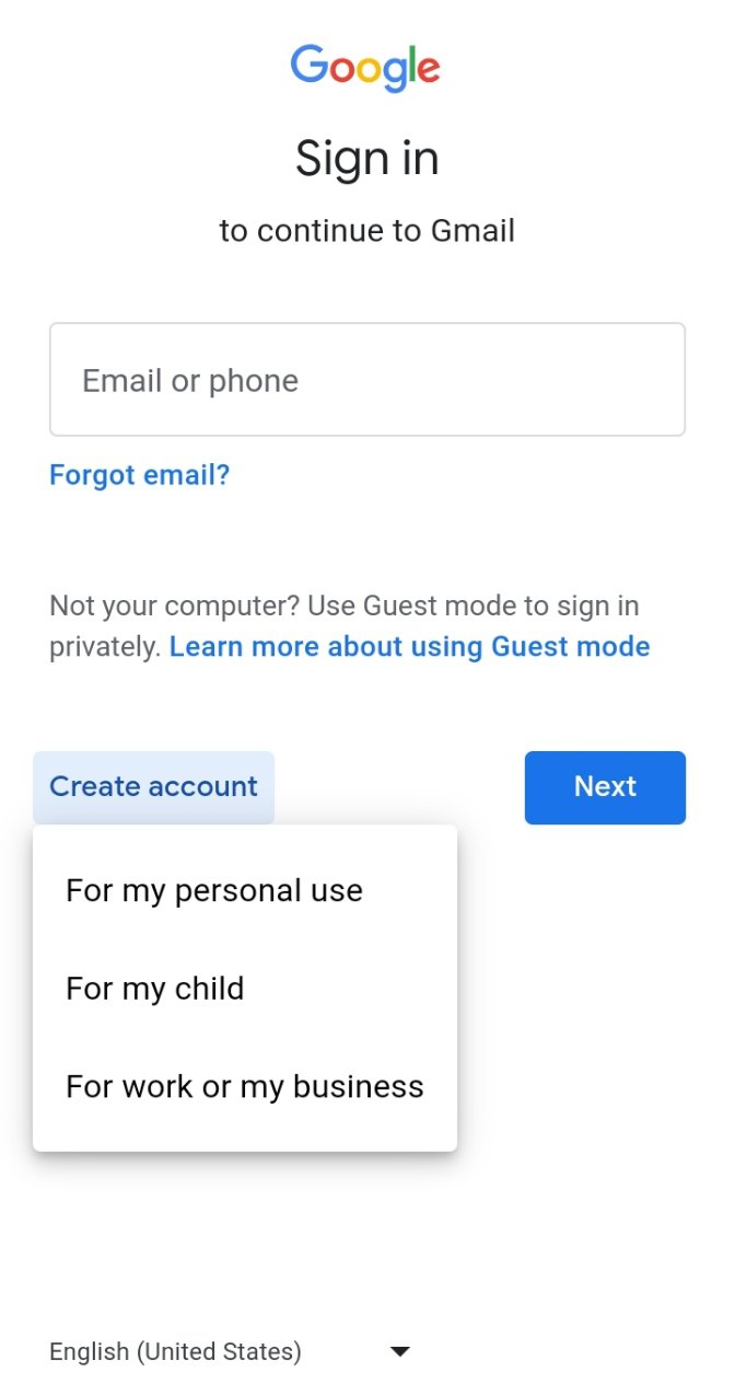 Create Google Account