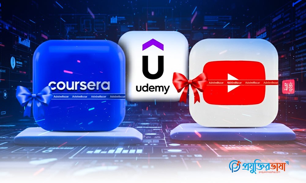 অনলাইন লার্নিং প্ল্যাটফর্মের মূল্য ও সাবস্ক্রিপশন তুলনা সম্পর্কিত বাংলা ইনফোগ্রাফিক